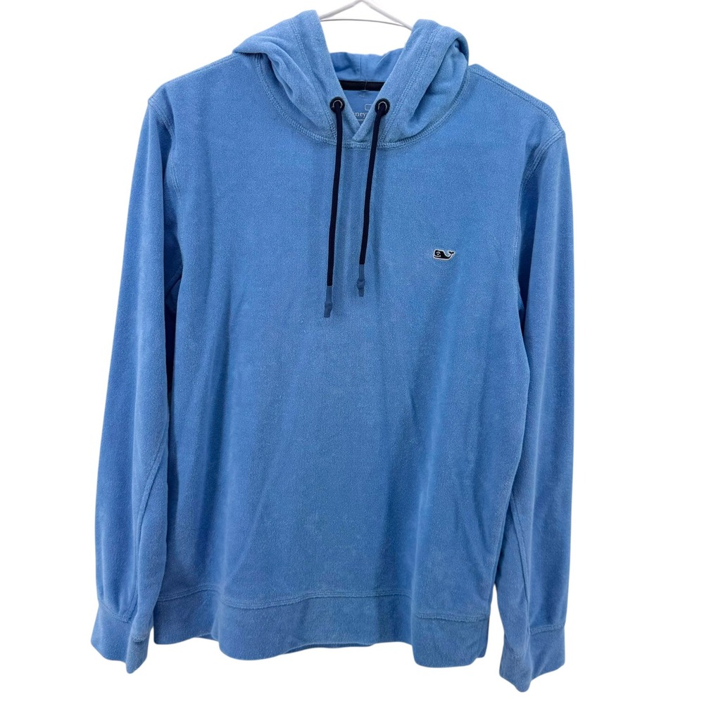 Vineyard Vines Mens XS Light Blue Terry Cloth Pullover Hoodie 1K002451